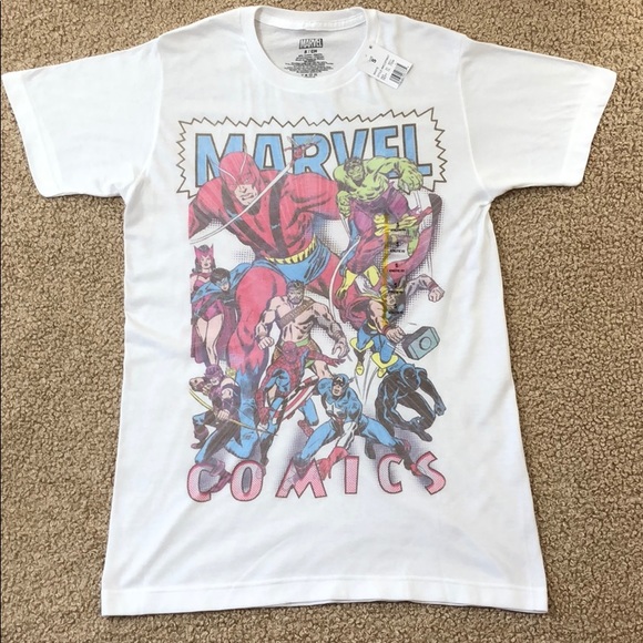 🏆NWT MARVEL COMICS Avengers T Original Characters - Picture 2 of 4